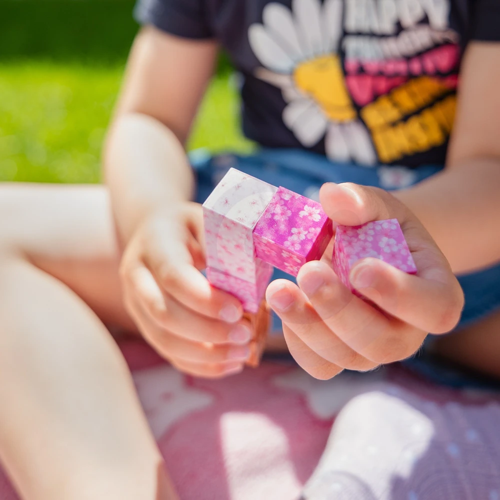 Woopie Magnetiniai kubeliai, 48 vnt. Montessori edukacinė 3D dėlionė