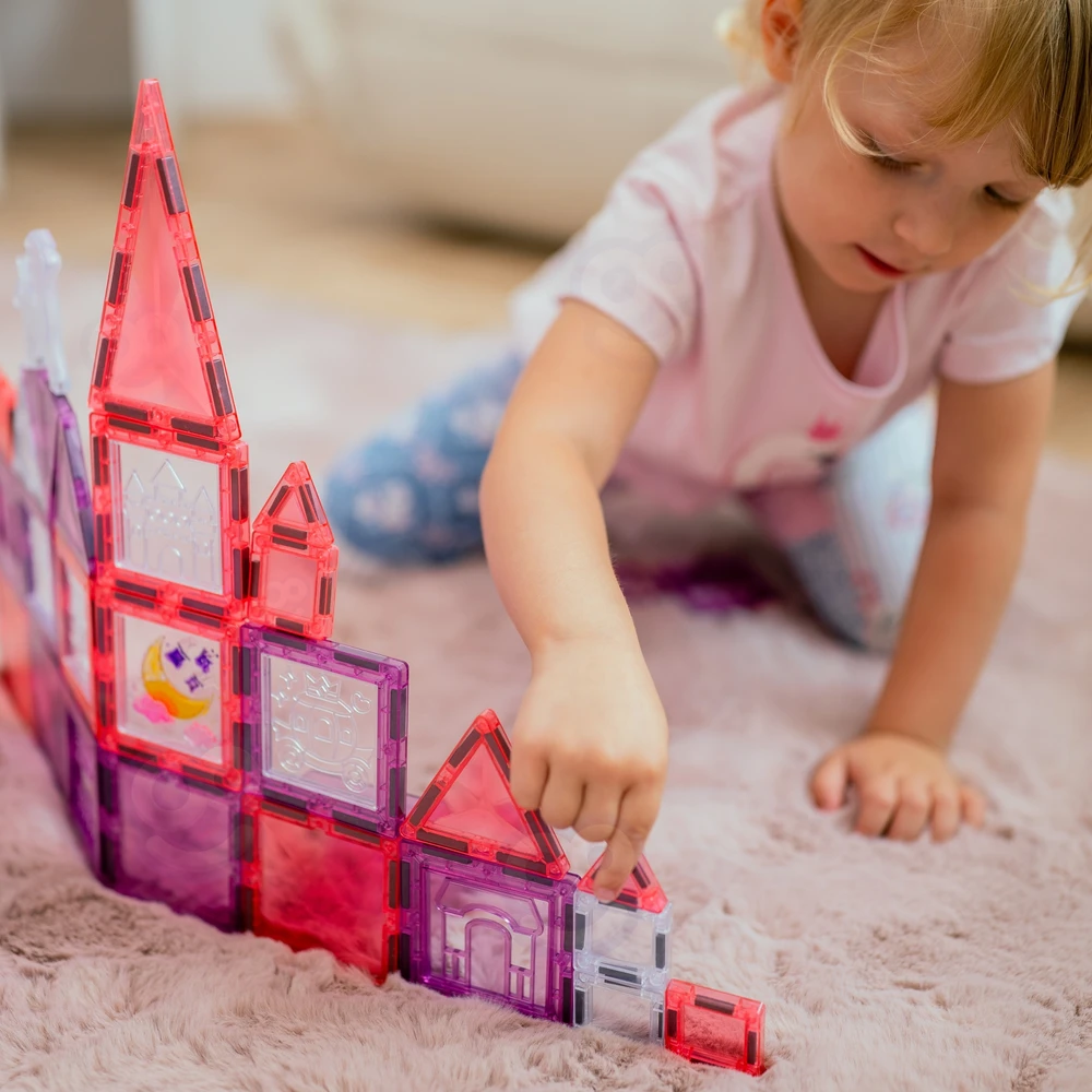 WOOPIE Magnetiniai Statybiniai Blokai Zamek Kūrimas