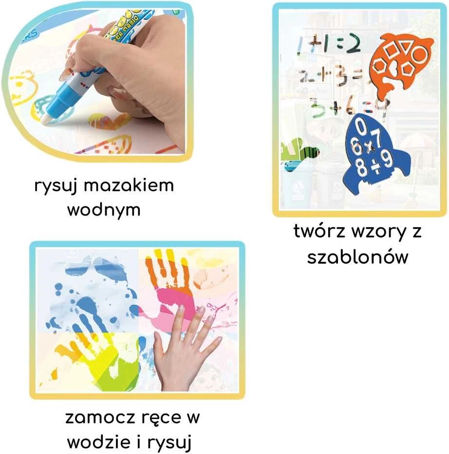 Vandens piešimo kilimėlis su dinozaurais Woopie