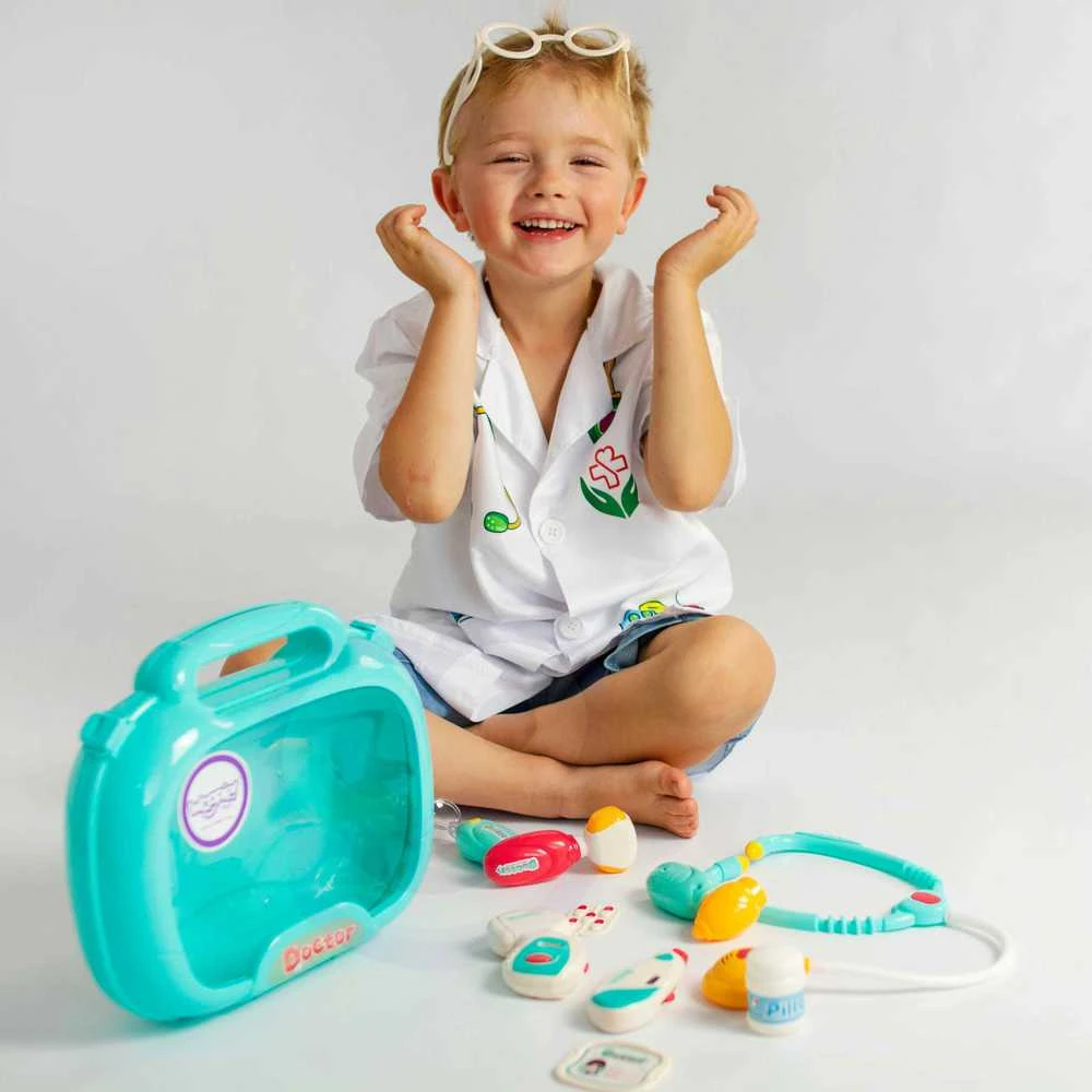 Woopie Medicinos rinkinys Mažas gydytojas su lagaminu Šviesa Garso + Akc.