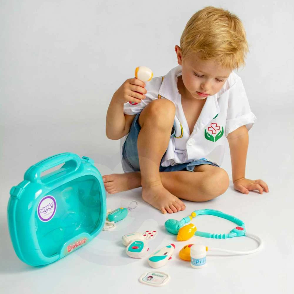 Woopie Medicinos rinkinys Mažas gydytojas su lagaminu Šviesa Garso + Akc.