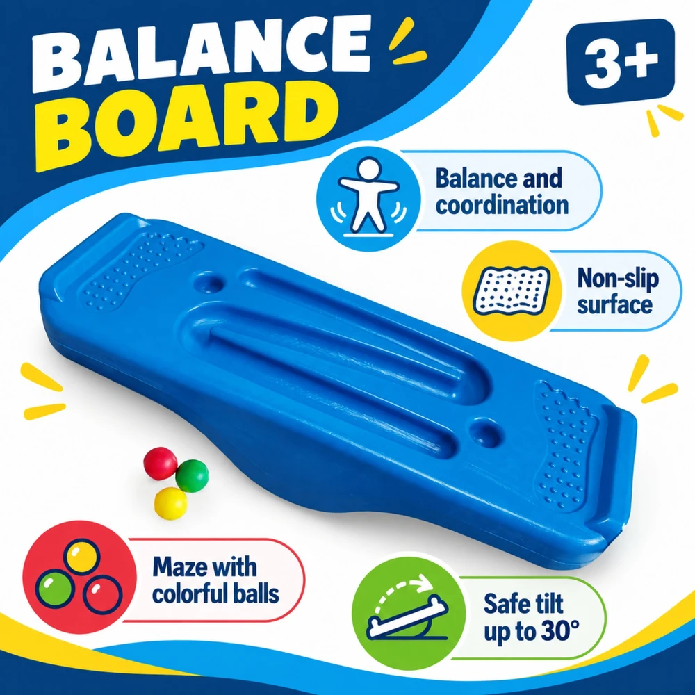 WOOPIE Mėlyna Balance Board Sensory Maze