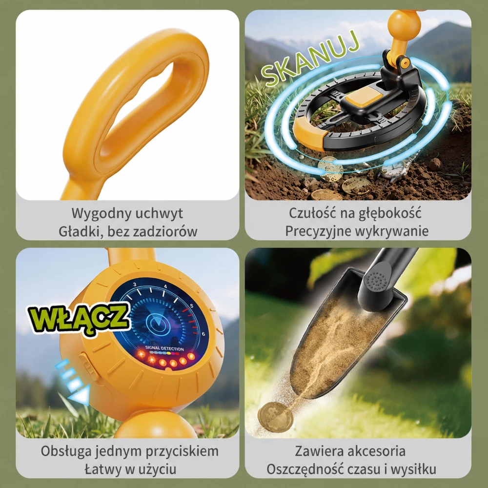 WOOPIE Metal Detector for Kids Probe Shovel Treasure