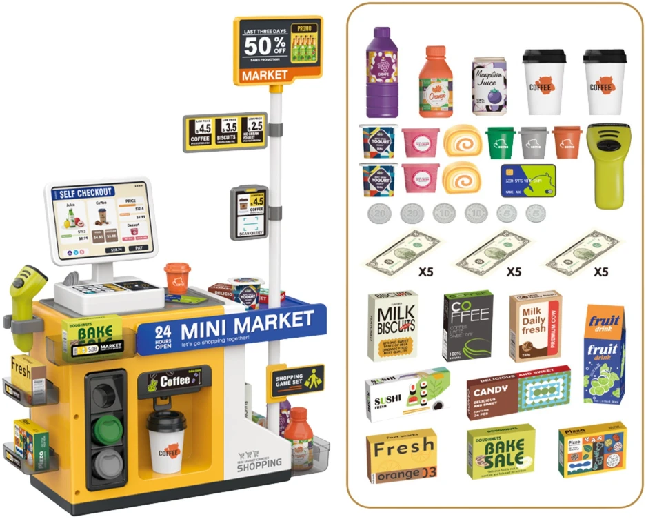 WOOPIE mini prekybos centras su savitarnos kasa