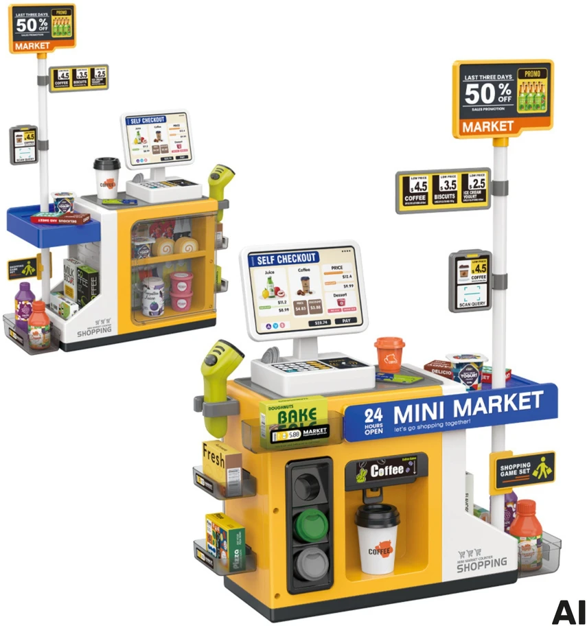 WOOPIE mini prekybos centras su savitarnos kasa