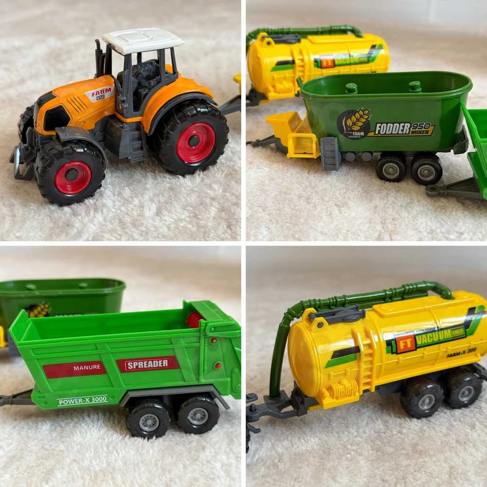 WOOPIE Mini Farmer Traktoriai su Priekabomis