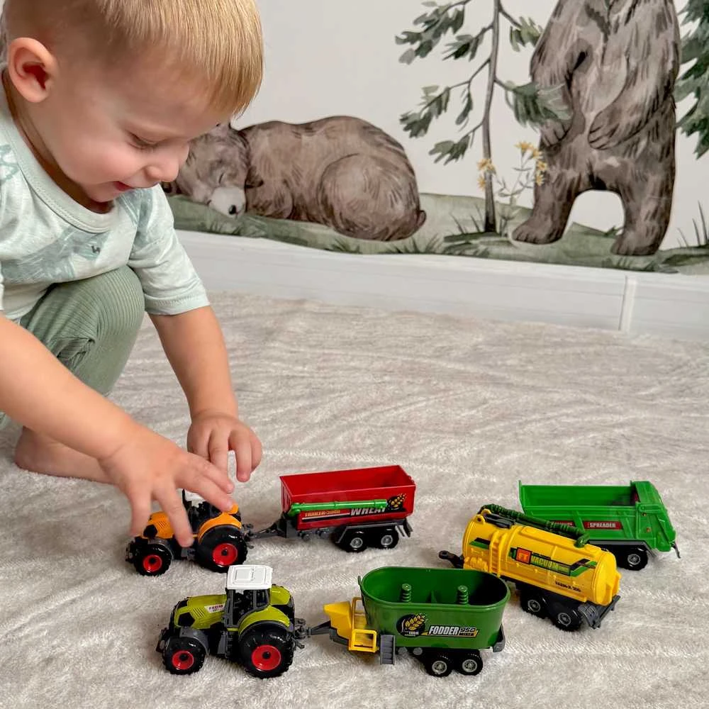 WOOPIE Mini Farmer Traktoriai su Priekabomis