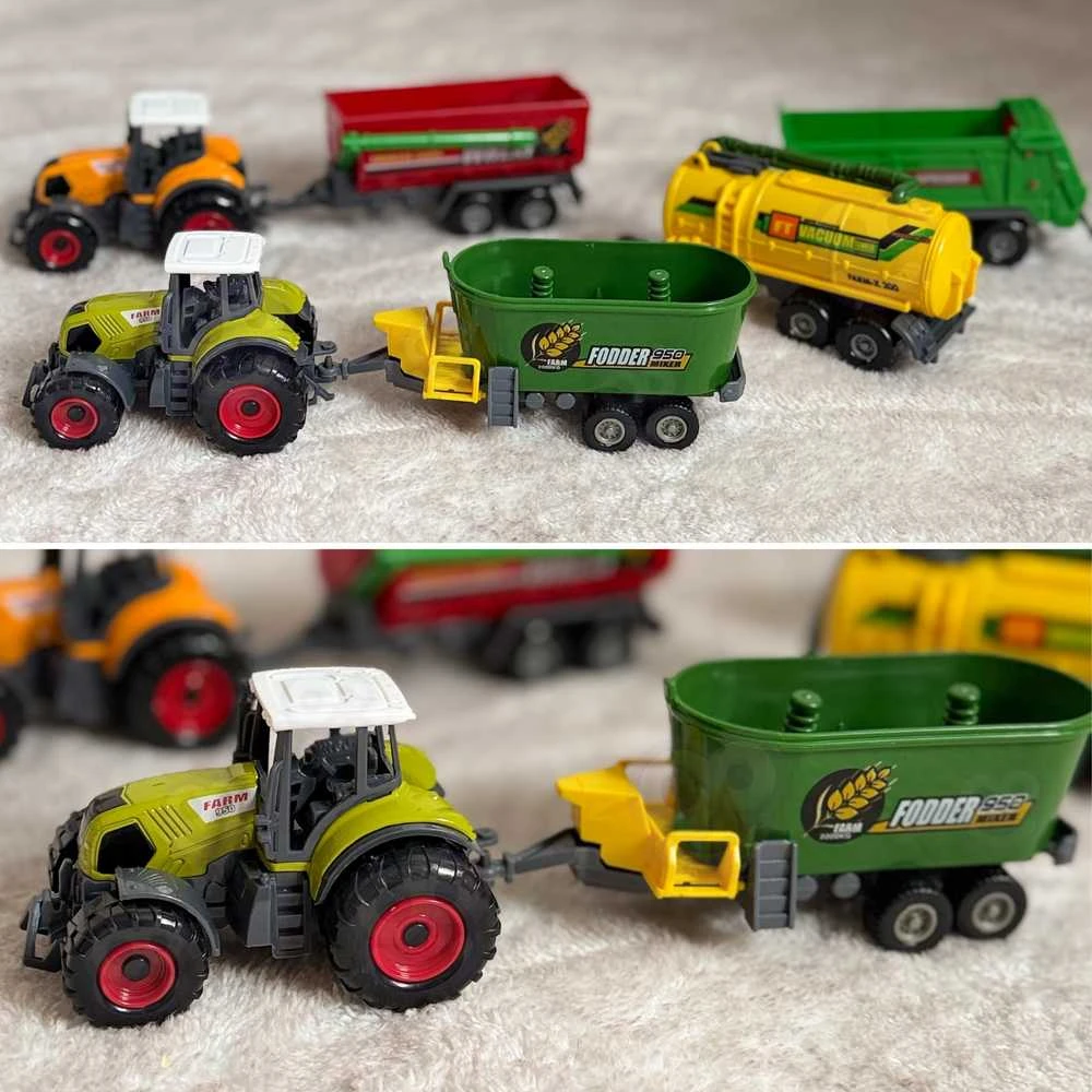 WOOPIE Mini Farmer Traktoriai su Priekabomis
