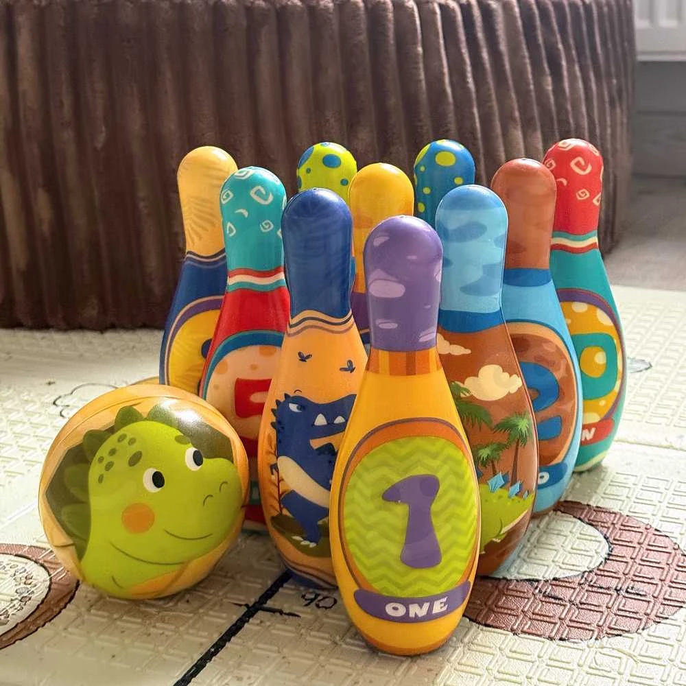 WOOPIE Žaidimas Dinozaurų Kėgliai 12 vnt