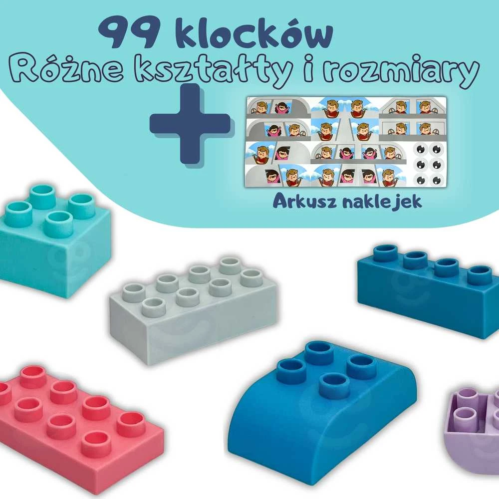 Minkštas konstruktorius kaladėlės WOOPIE Soft Blocks