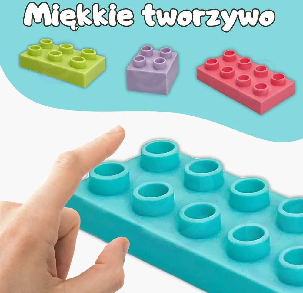 Minkštas konstruktorius kaladėlės WOOPIE Soft Blocks