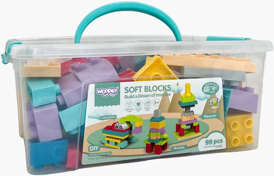 Minkštas konstruktorius kaladėlės WOOPIE Soft Blocks