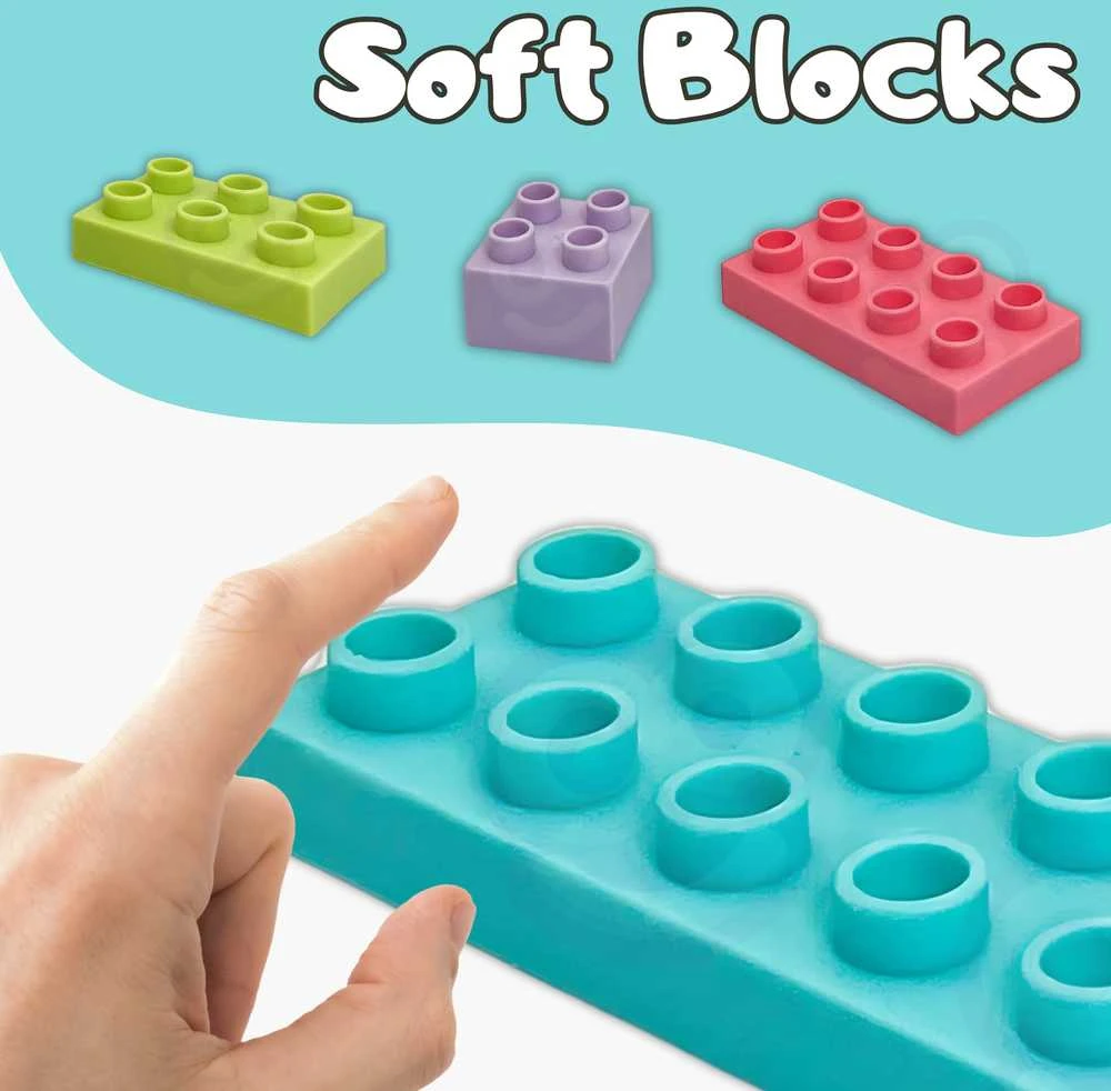 Minkštas konstruktorius kaladėlės WOOPIE Soft Blocks