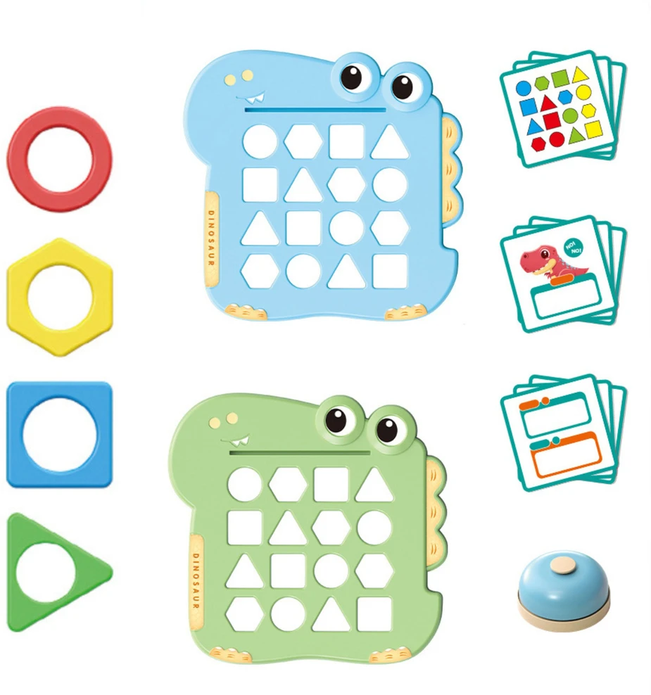 WOOPIE Žaidimas Montessori Dinozauras - Formų Atitikimo Žaidimas