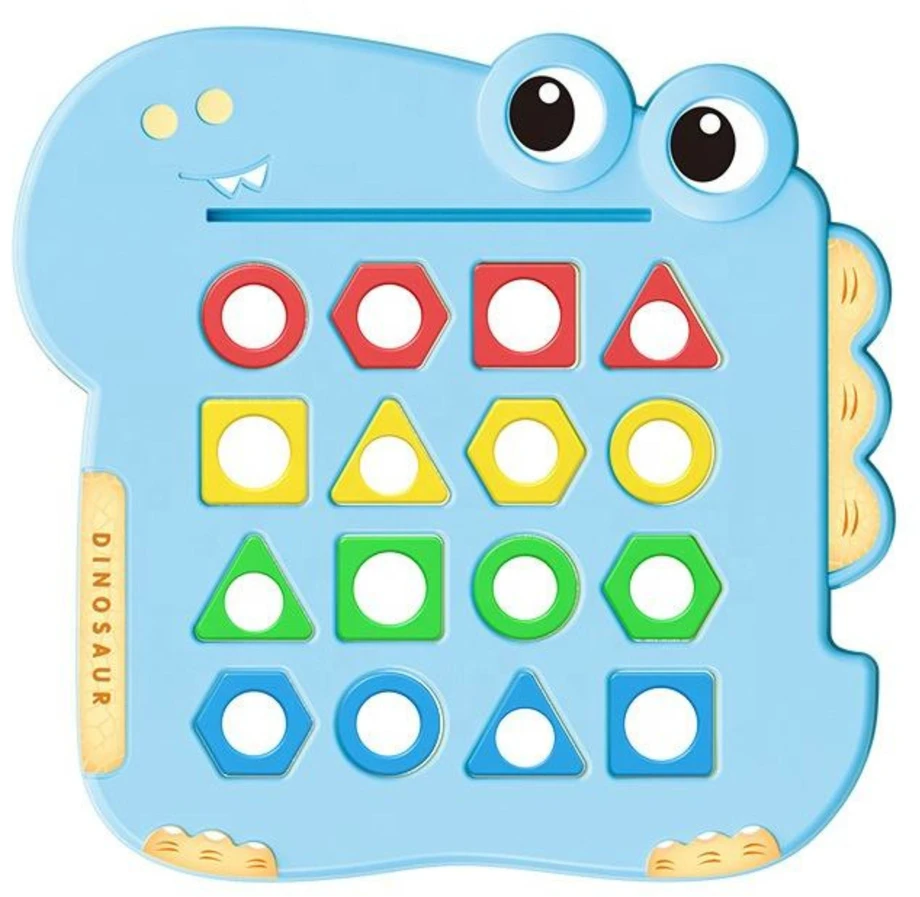 WOOPIE Žaidimas Montessori Dinozauras - Formų Atitikimo Žaidimas