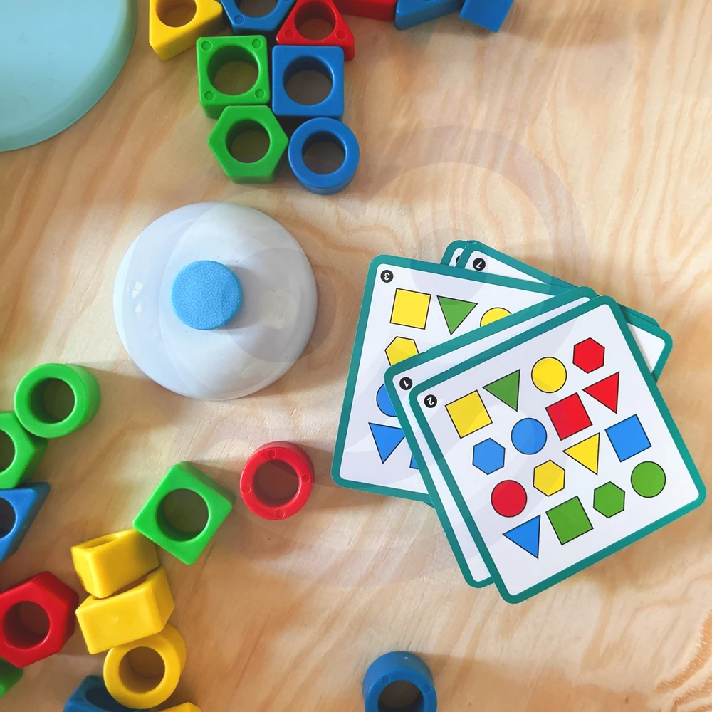 WOOPIE Žaidimas Montessori Dinozauras - Formų Atitikimo Žaidimas