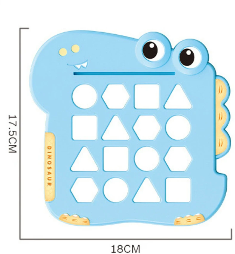 WOOPIE Žaidimas Montessori Dinozauras - Formų Atitikimo Žaidimas