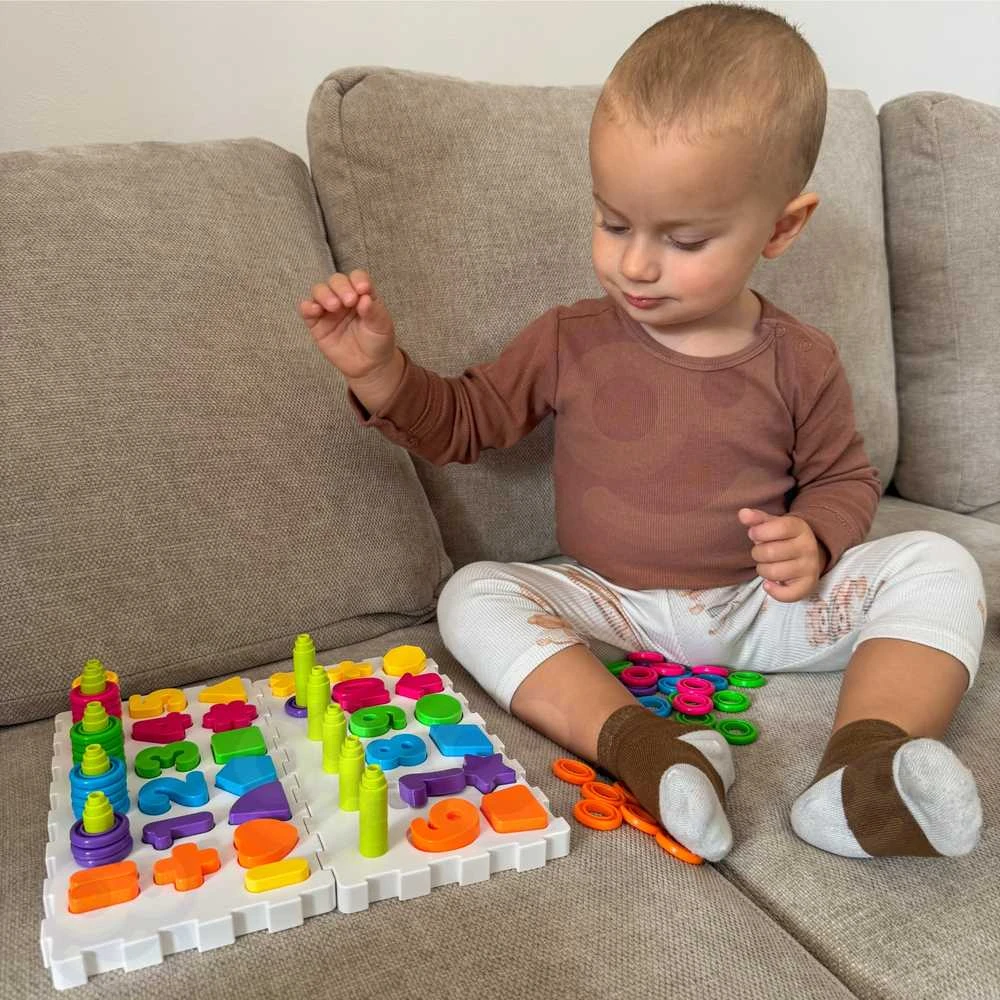 Woopie Montessori Dėlionė - Mokomasis Žaidimas su Rašmenimis ir Skaičiais - 139 Elementai