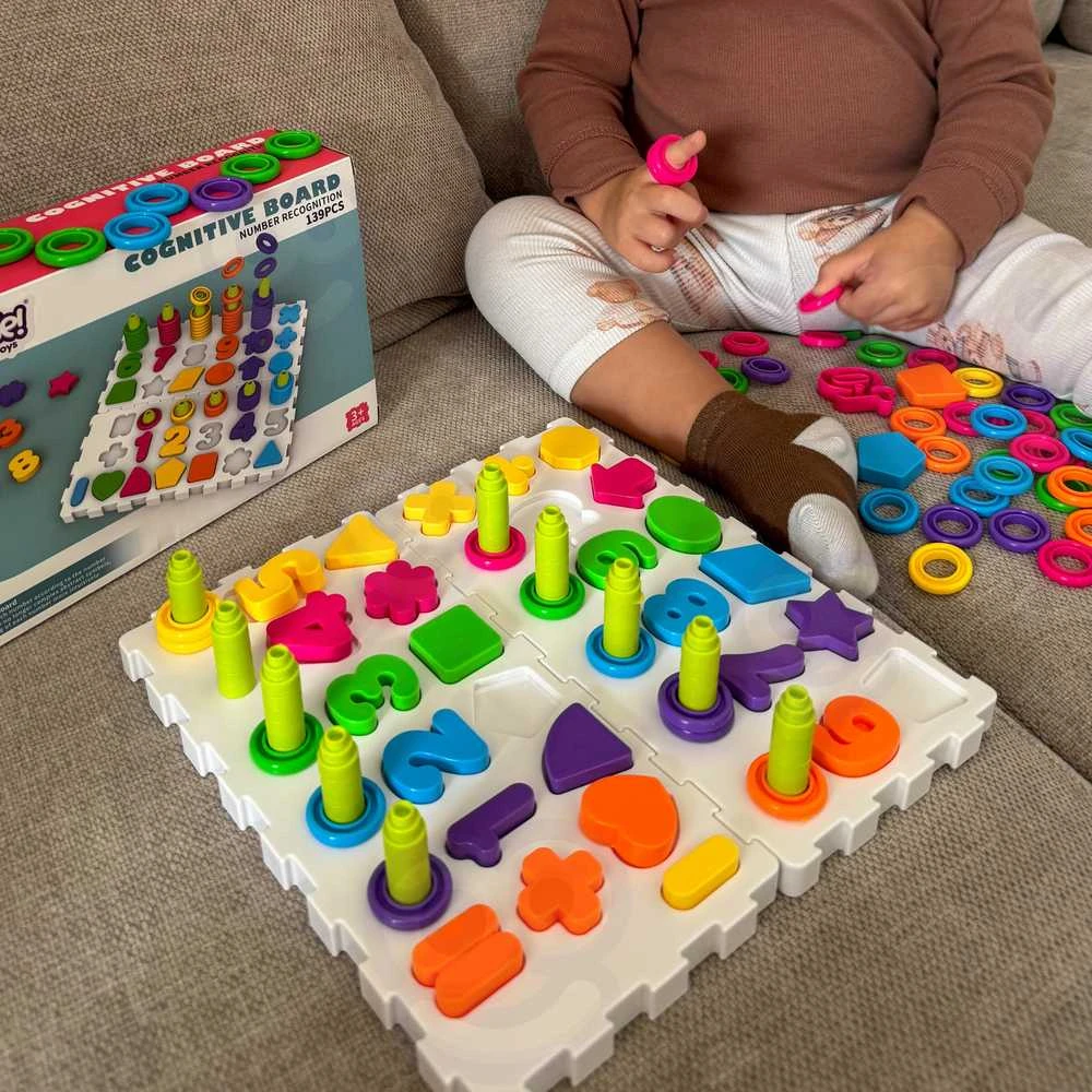 Woopie Montessori Dėlionė - Mokomasis Žaidimas su Rašmenimis ir Skaičiais - 139 Elementai