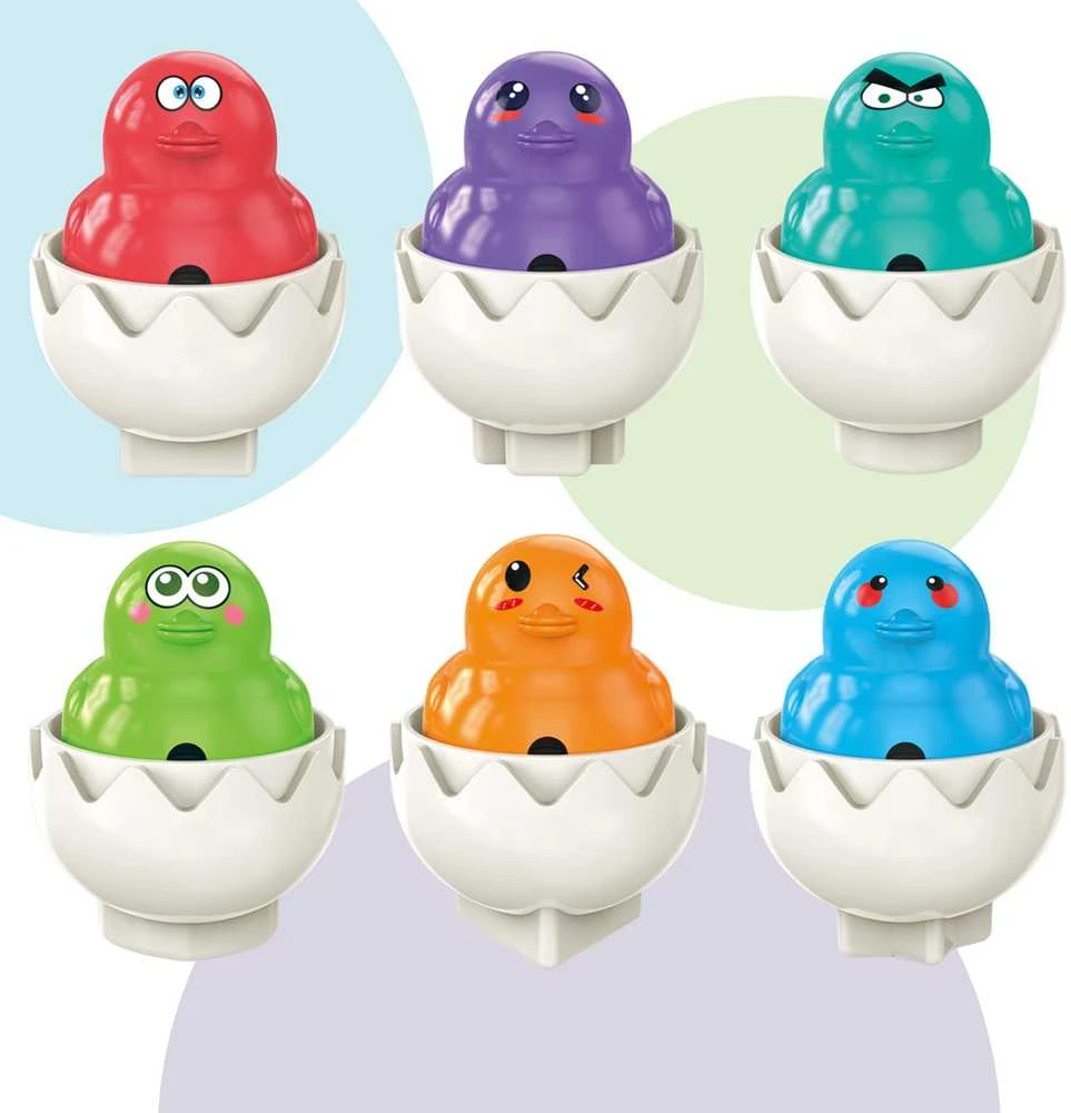 WOOPIE 54146Montessori Sorter Dėlionės Rungtynės Formos Juokingi Viščiukai Kiaušiniai 6vnt