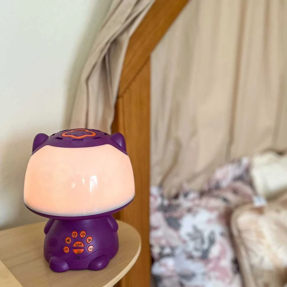 Woopie Multifunkcinė Lempa RGB Garsiakalbis Bluetooth Karaoke Moduliatorius Violetinė