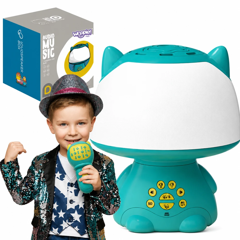 Woopie LED Lempa Su Garsiakalbiu, Kostiumuotuvo Mikrofonu, Turkuoline