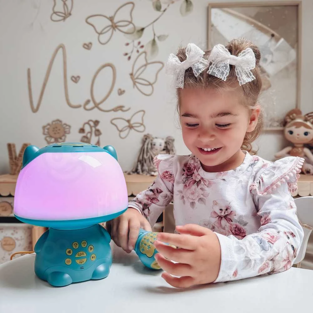 Woopie LED Lempa Su Garsiakalbiu, Kostiumuotuvo Mikrofonu, Turkuoline