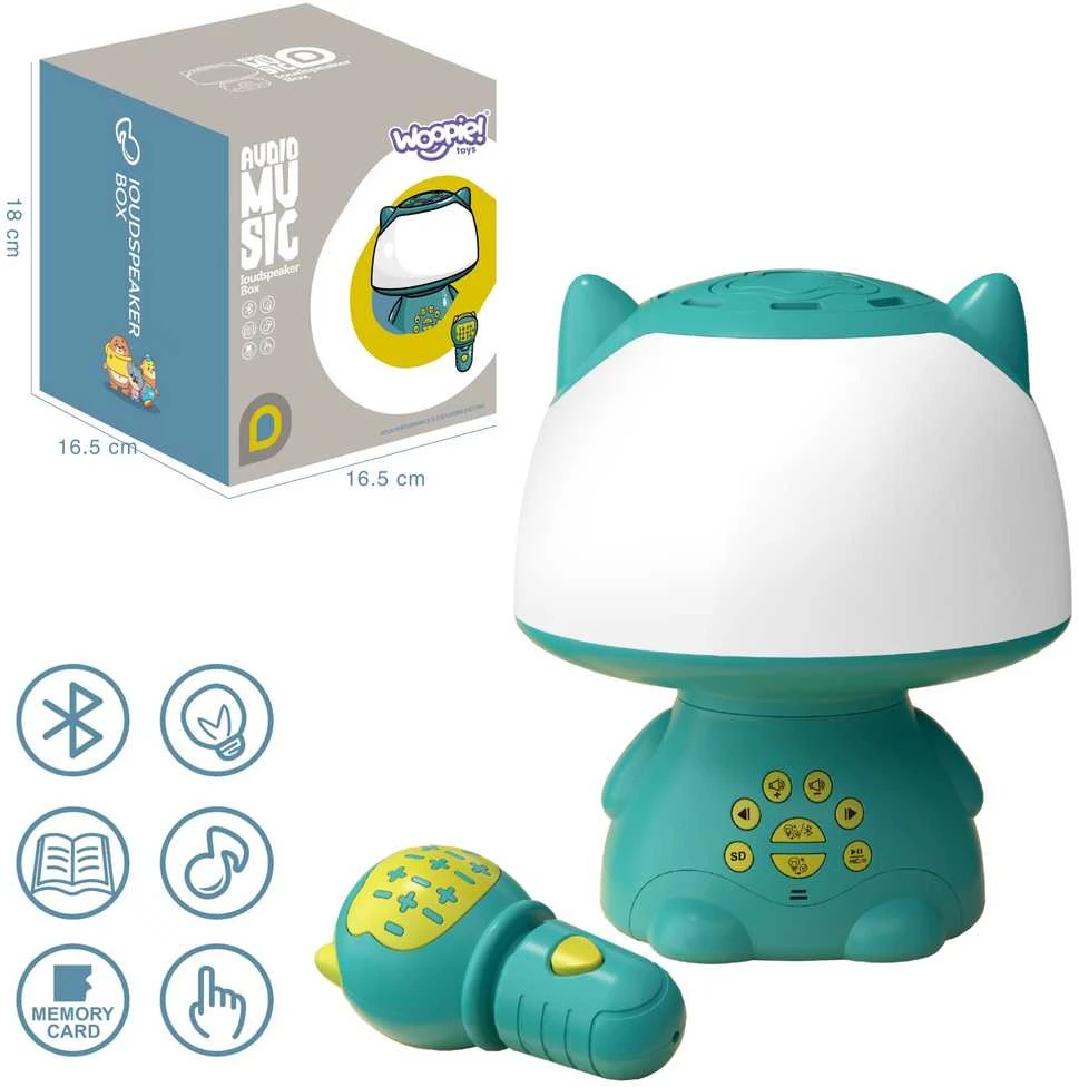Woopie LED Lempa Su Garsiakalbiu, Kostiumuotuvo Mikrofonu, Turkuoline