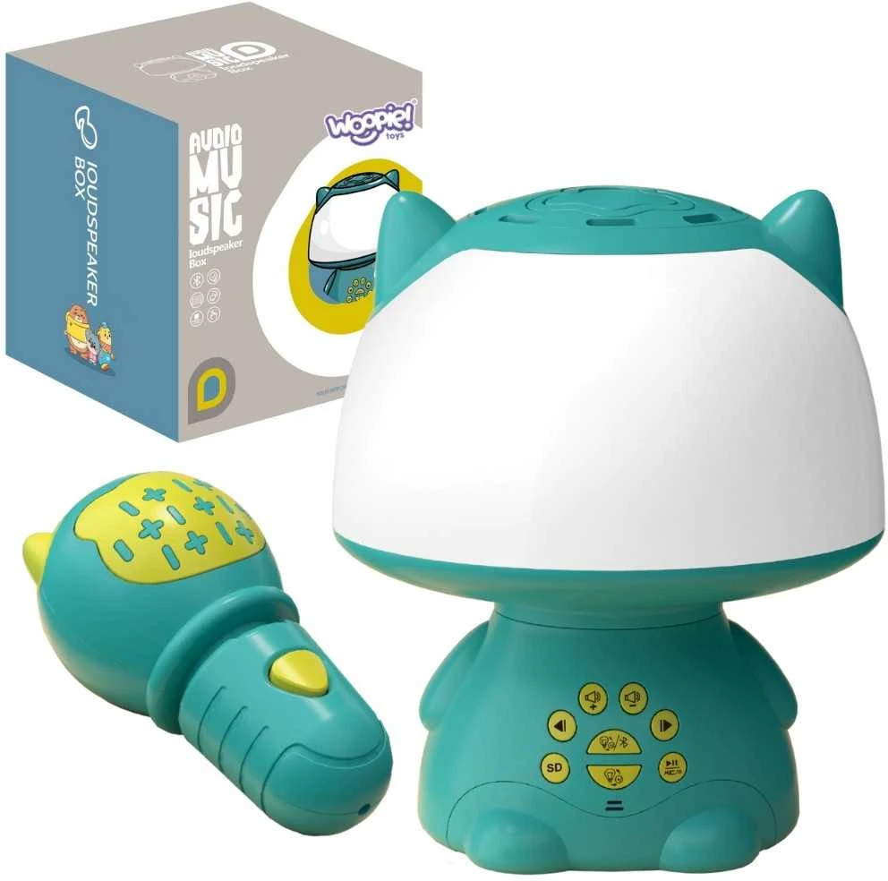 Woopie LED Lempa Su Garsiakalbiu, Kostiumuotuvo Mikrofonu, Turkuoline