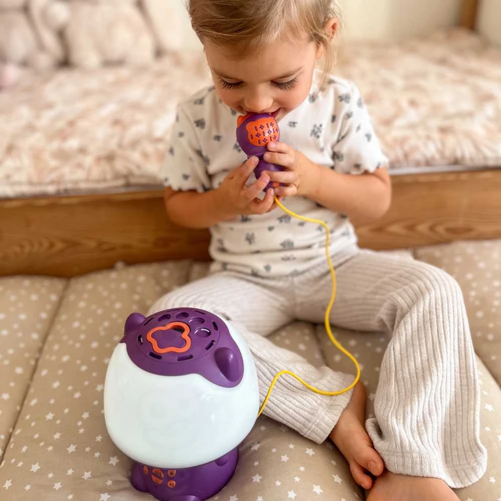 Woopie Multifunkcinė Lempa RGB Garsiakalbis Bluetooth Karaoke Moduliatorius Violetinė