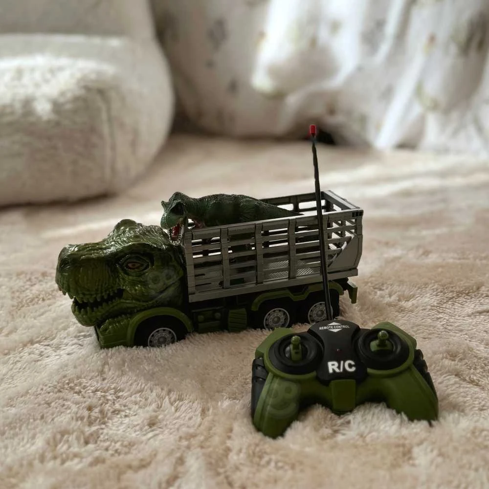 Woopie RC automobilių dinozaurų rinkinys, žalias