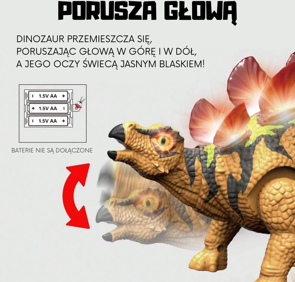 Woopie RC Robotas Dinozauras Stegozauras su nuotolinio valdymo funkcija