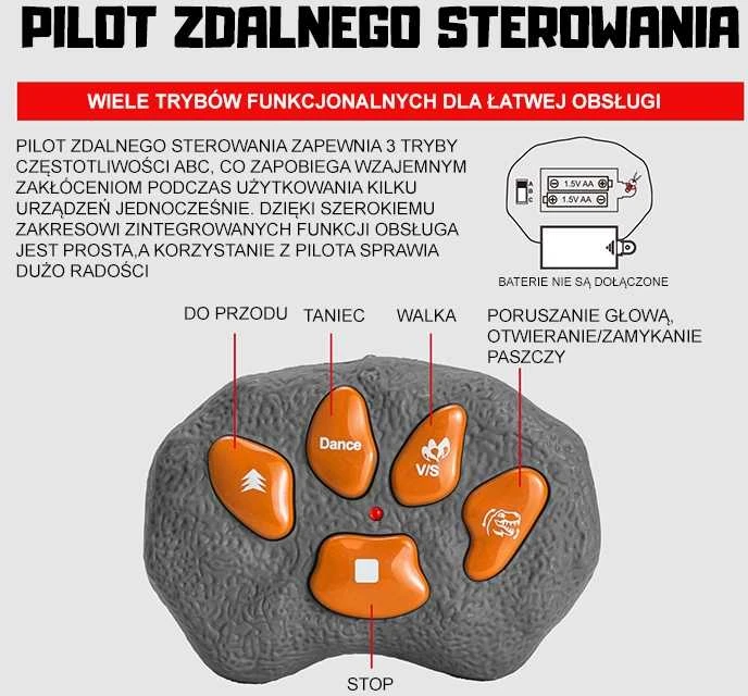 Woopie Nuotolinis Dinozauras T-Rex Su Judančiais Elementais