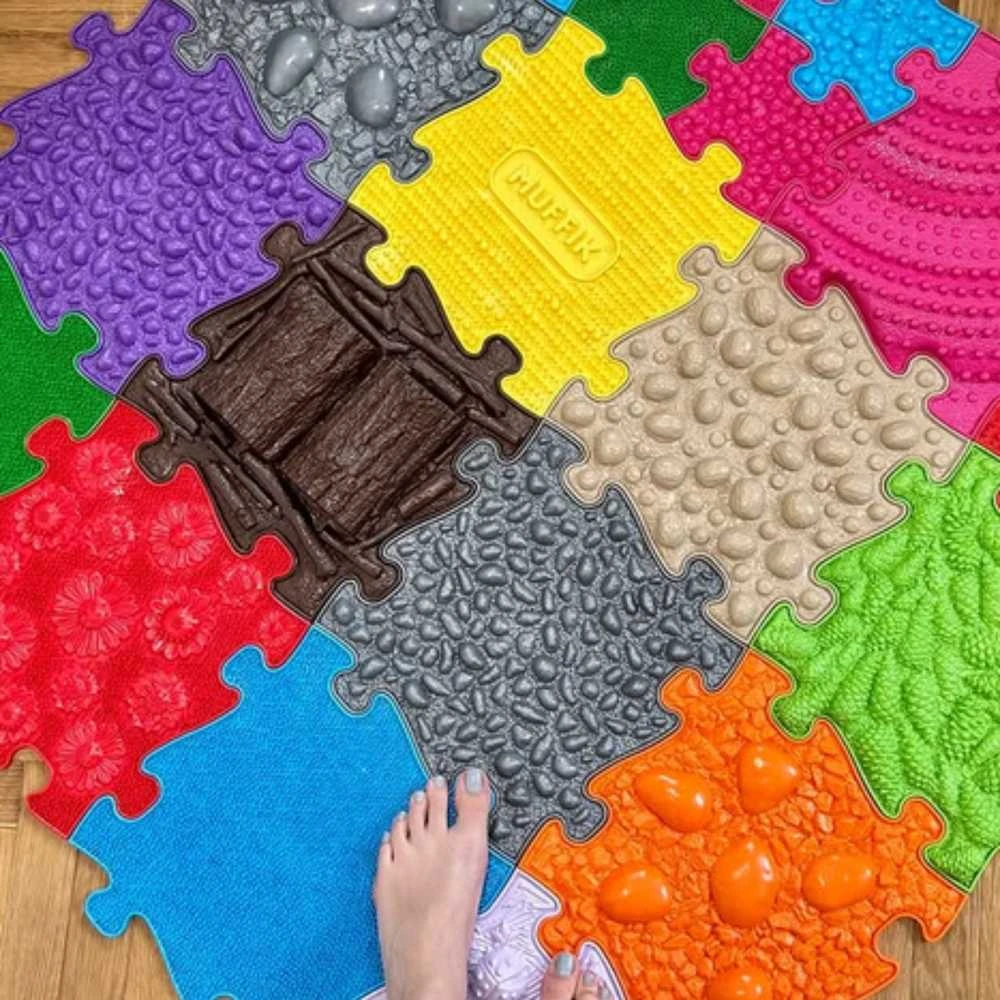 WOOPIE ortopedinis sensorinis kilimėlis Royal Puzzle 26 detalės + 4 mažos