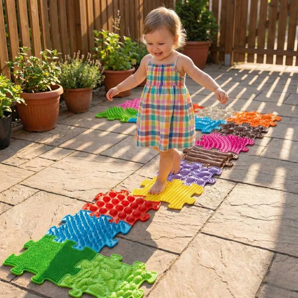WOOPIE ortopedinis sensorinis kilimėlis Royal Puzzle 26 detalės + 4 mažos