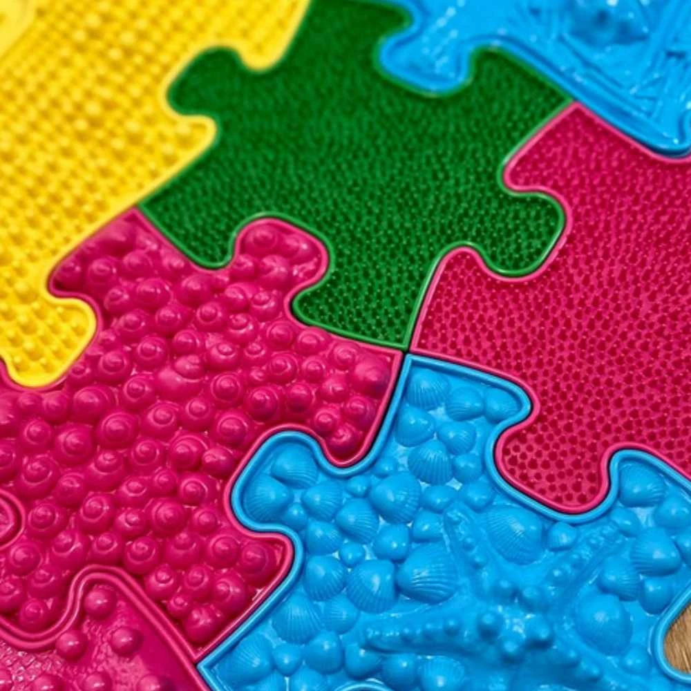 WOOPIE ortopedinis sensorinis kilimėlis Royal Puzzle 26 detalės + 4 mažos