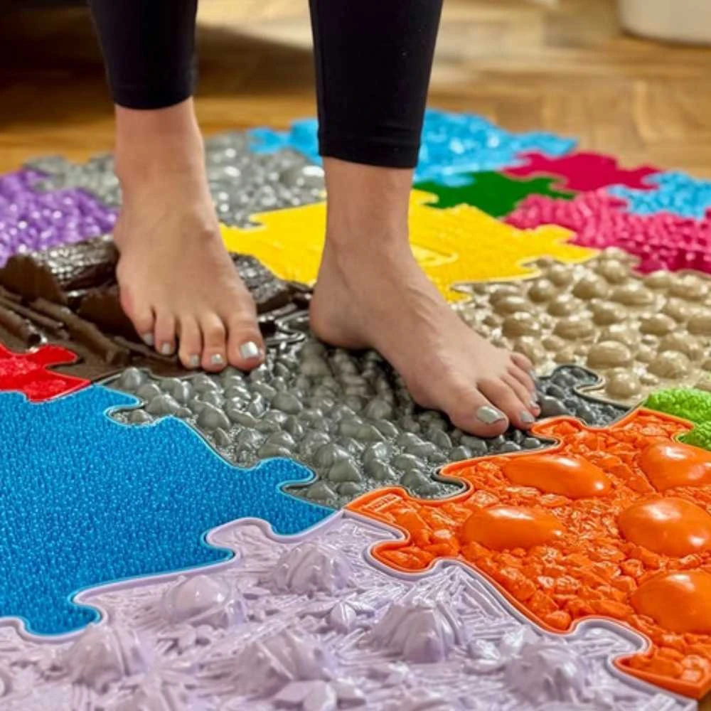 WOOPIE ortopedinis sensorinis kilimėlis Royal Puzzle 26 detalės + 4 mažos