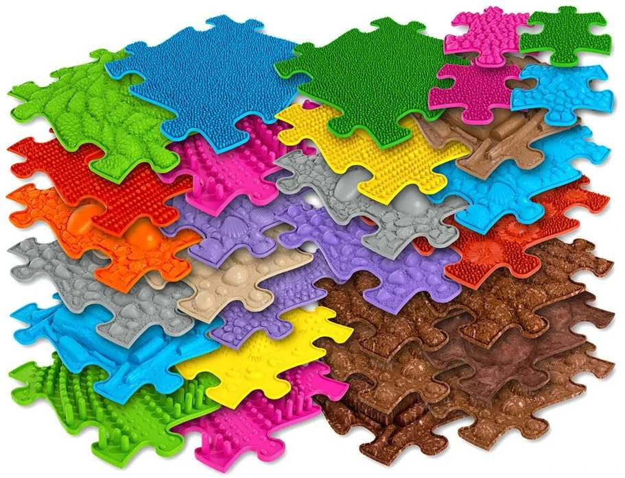 WOOPIE ortopedinis sensorinis kilimėlis Royal Puzzle 26 detalės + 4 mažos