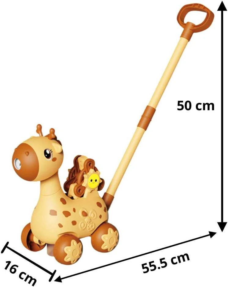 WOOPIE 50629 žirafos stūmiklis 2in1 burbulas