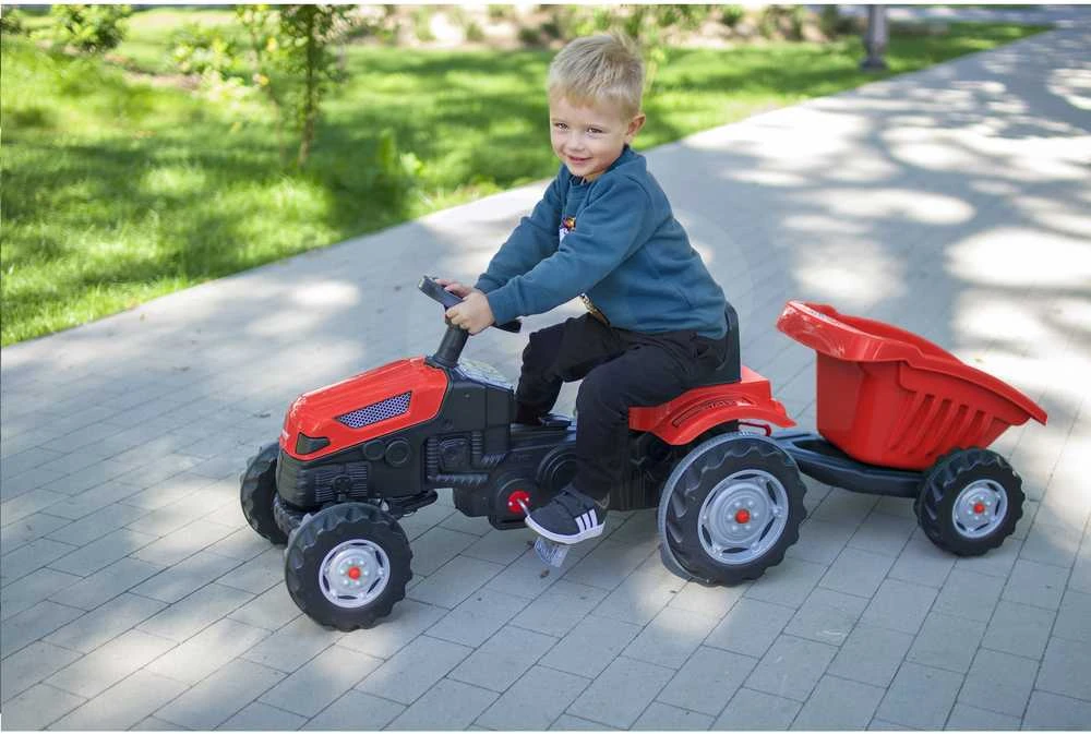 Woopie Pedalinė Traktorius Farmer GoTrac MAXI su Priekaba