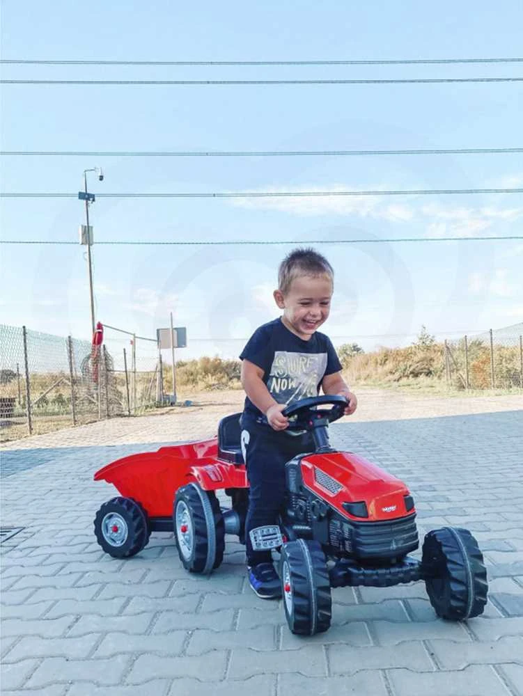 Woopie Pedalinė Traktorius Farmer GoTrac MAXI su Priekaba