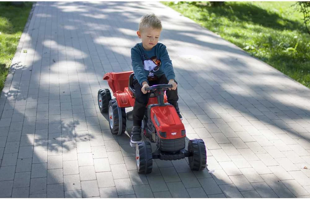 Woopie Pedalinė Traktorius Farmer GoTrac MAXI su Priekaba