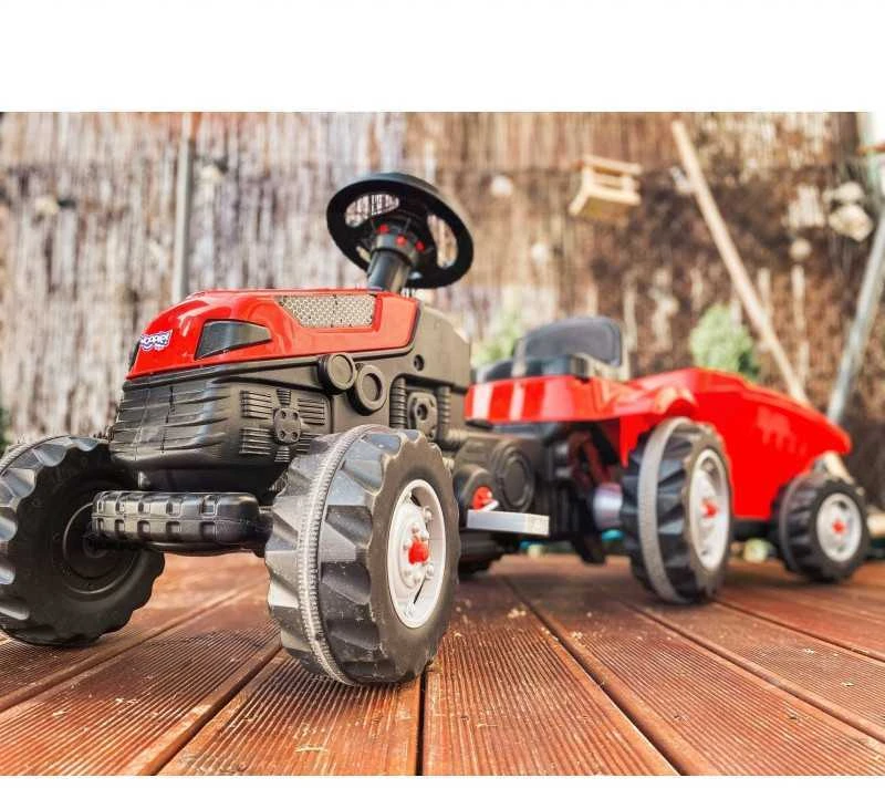 Woopie Pedalinė Traktorius Farmer GoTrac MAXI su Priekaba