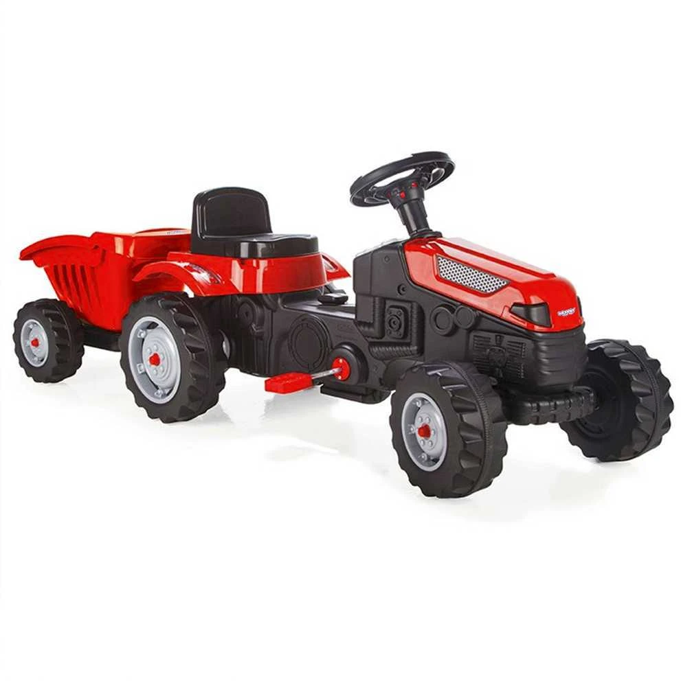 Woopie Pedalinė Traktorius Farmer GoTrac MAXI su Priekaba