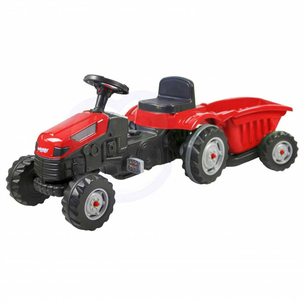Woopie Pedalinė Traktorius Farmer GoTrac MAXI su Priekaba