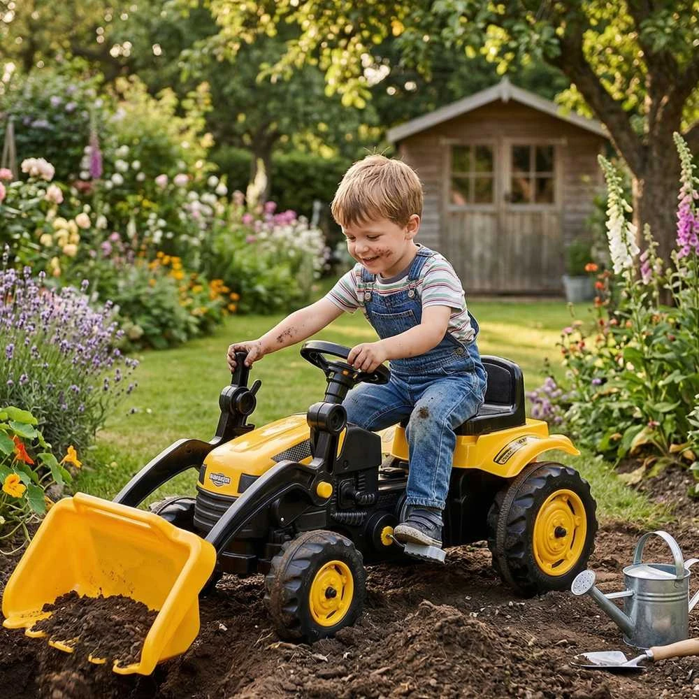 Woopie Pedaliniai Traktoriai Farmer MaxTrac Classic su Krovimo Funkcija
