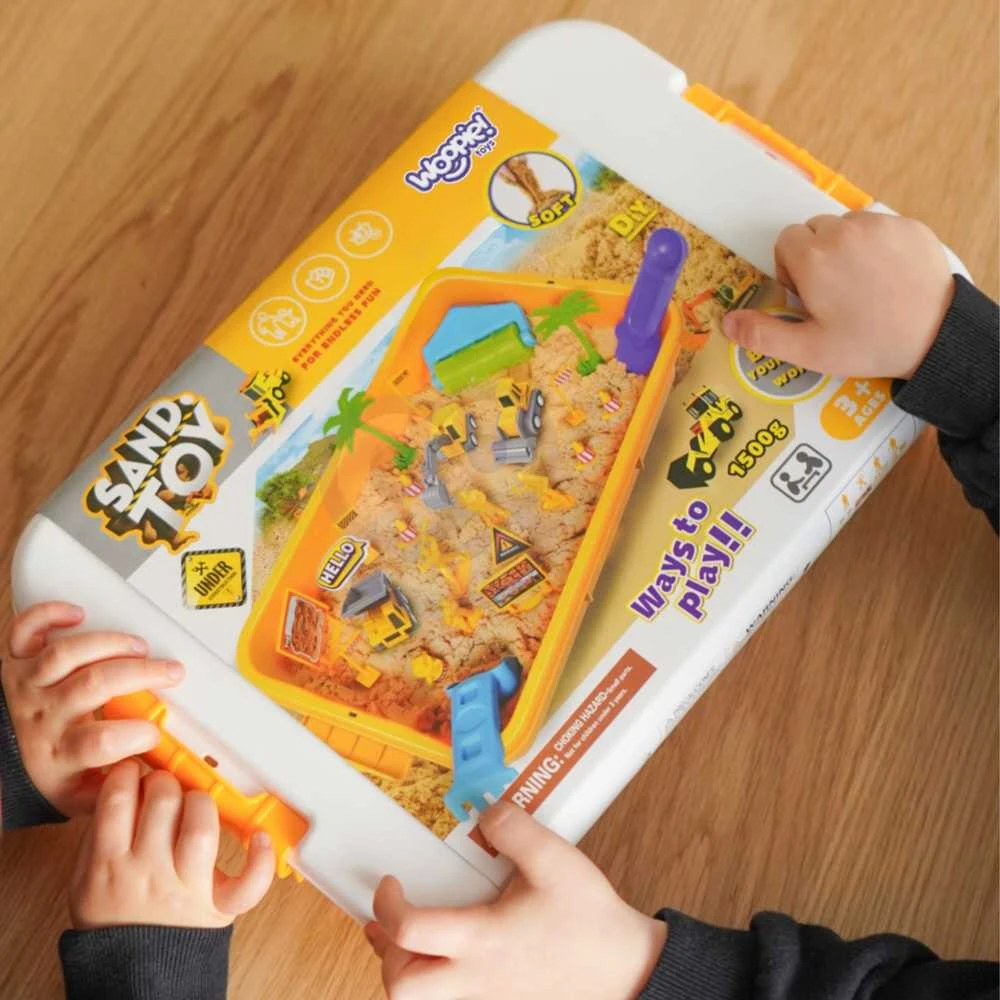 Woopie Kinetinio smėlio rinkinys XXL Statybų aikštelė 1,5kg