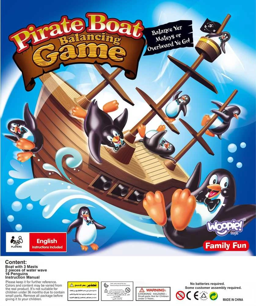 WOOPIE pingvinų piratų laivo arkadinis žaidimas