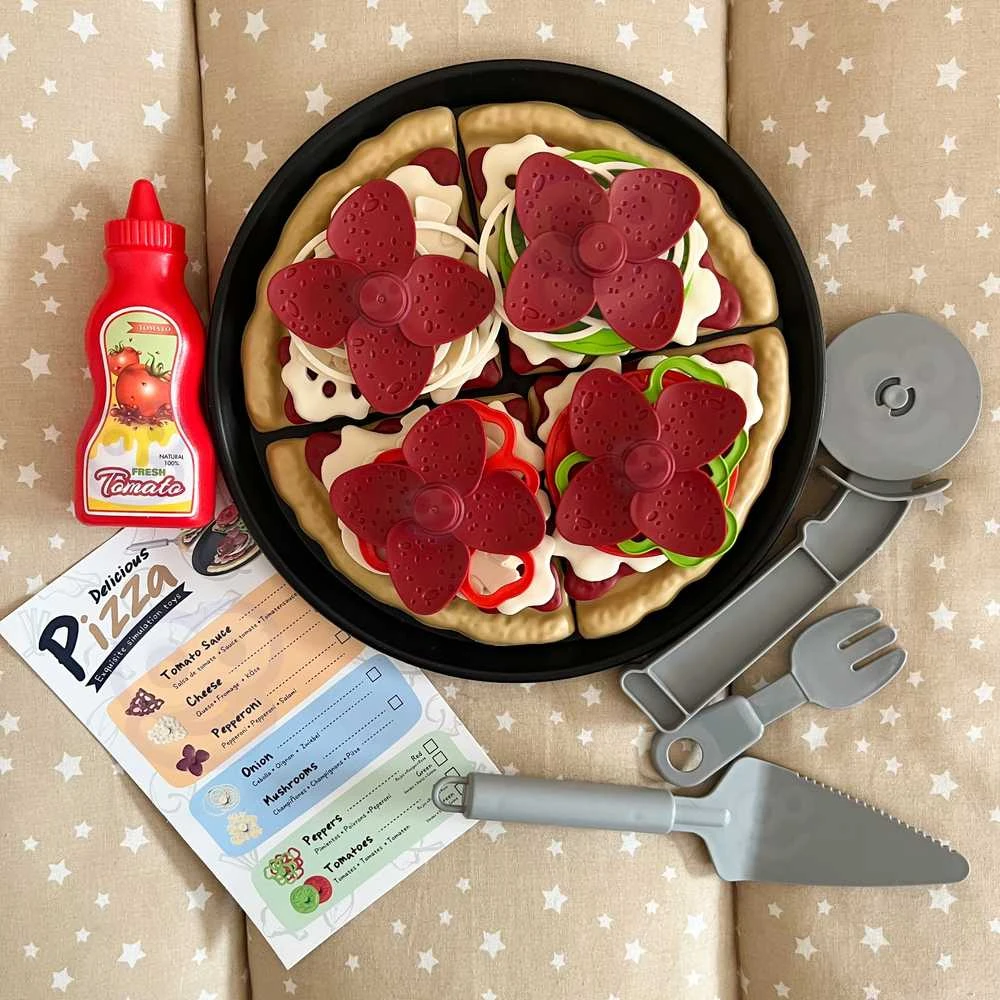Woopie Medinė picos gaminimo dėlionė GOURMET vaikams