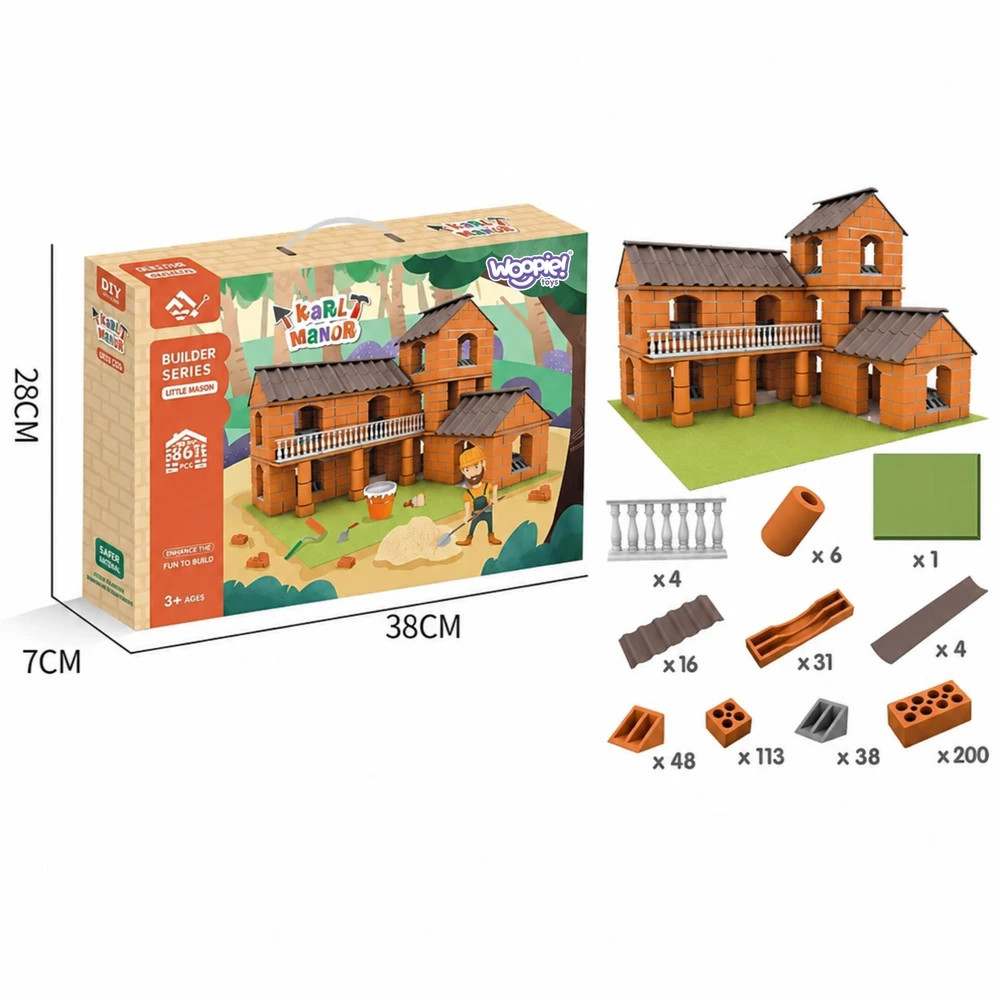 WOOPIE DIY Brick Villa Construction Kit 461 pcs for Kids
